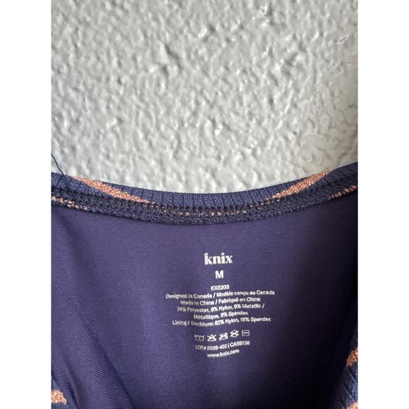 Women's Knix Clearwater One Piece Metallic Rib Swimsuit Bathing Suit size M - Picture 3 of 4